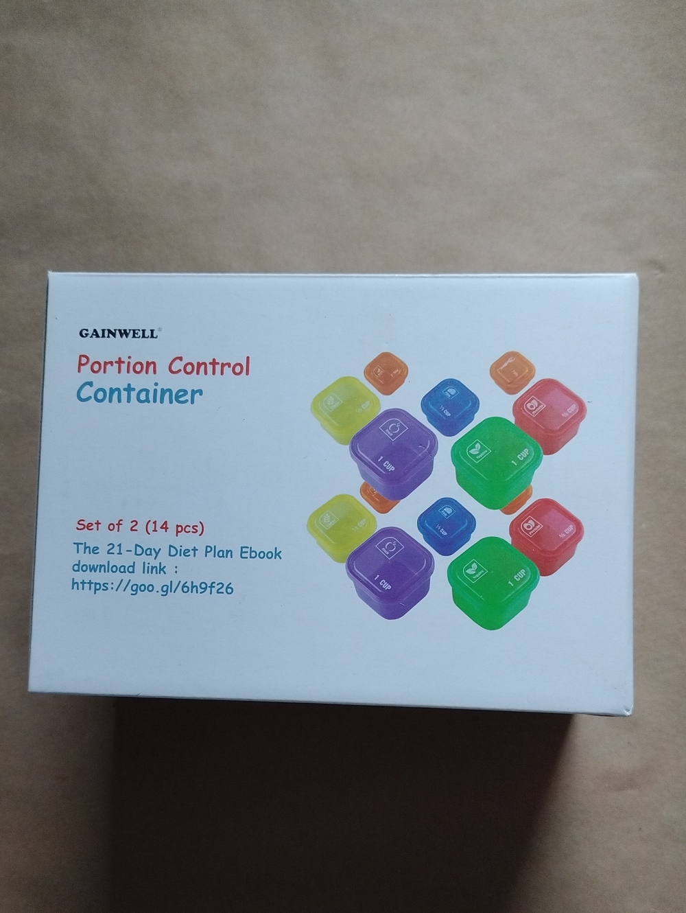 GAINWELL Portion Control Container Set - Multi-Color